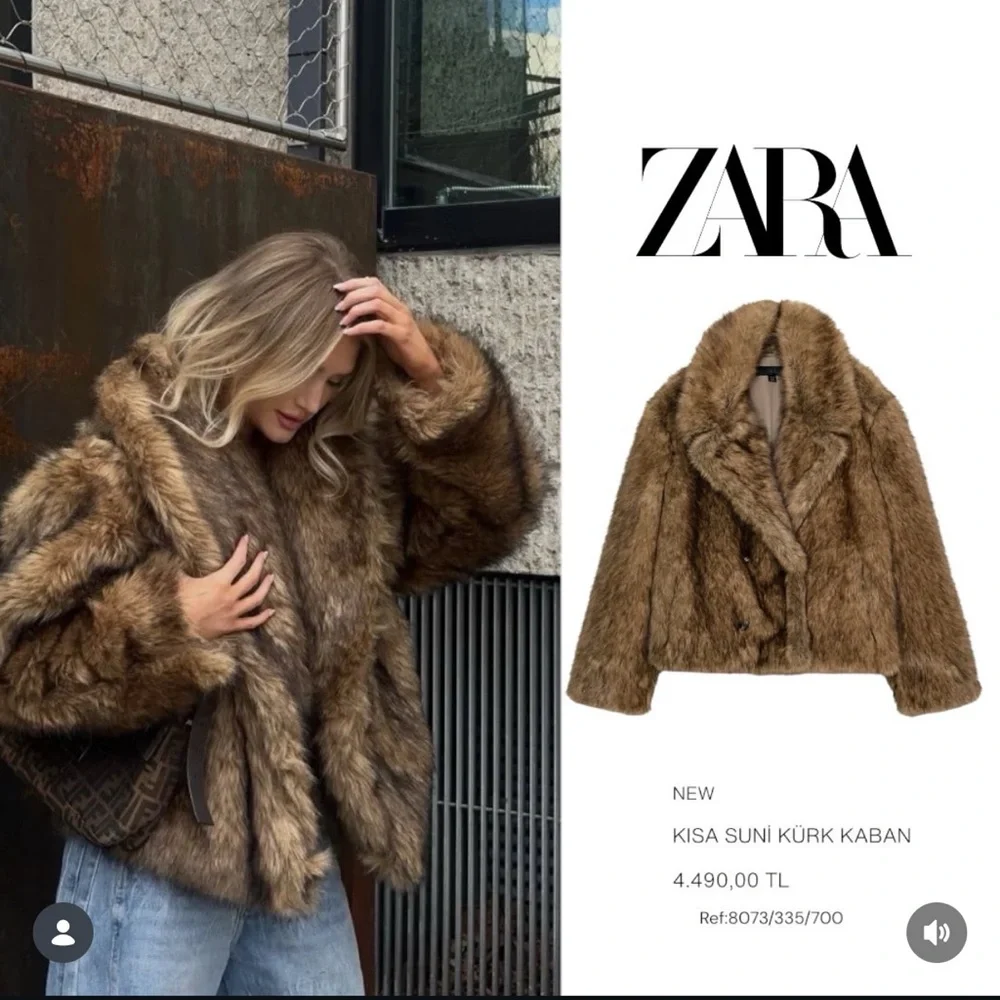 ZARA SHORT FAUX FUR - Picture 1 of 10